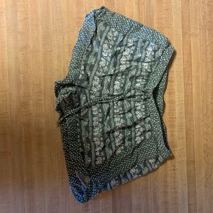 Green and white elephant shorts, never worn